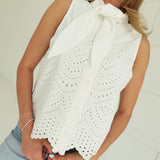 Alba Eyelet Top - Off White