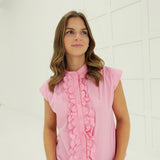 Marquette Ruffle Top - Pink