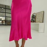 WOW Factor Midi Skirt - Fuchsia