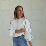 Sofia Piped Pullover