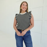 Julie Ruffled Top - Black