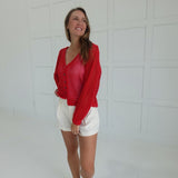 "It Girl" Cardigan - Red