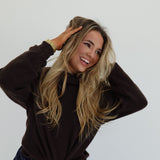 Nadia Sweater Top - Brown