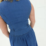 Evelyn Denim Midi Dress