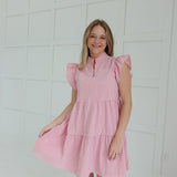 Avalon Seersucker Dress - Red