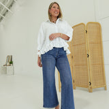 Perry Ruffle Blouse - White