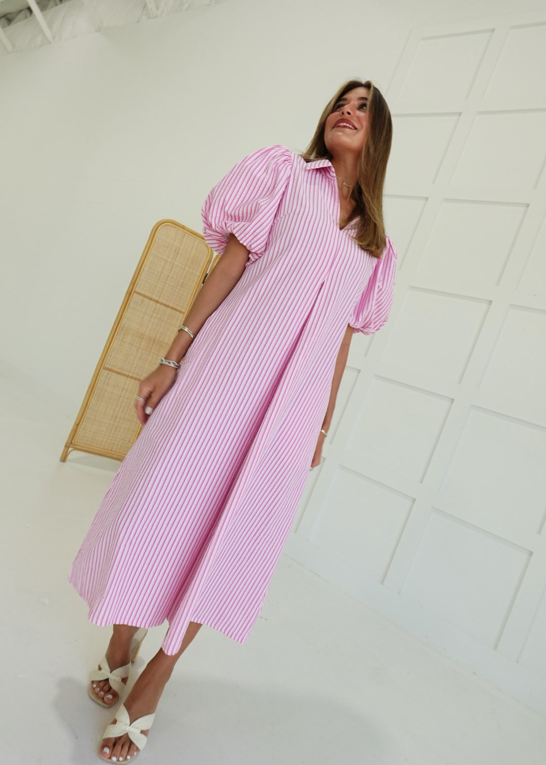 The Lisla Midi Dress - Pink