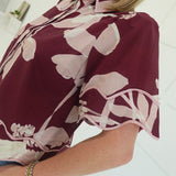 Lyra Floral Top - Wine