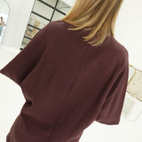 Catie Batwing Dress - Maroon