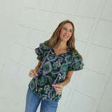 Barbs Flutter Sleeve Top