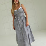 Muriel Striped Dress - Charcoal