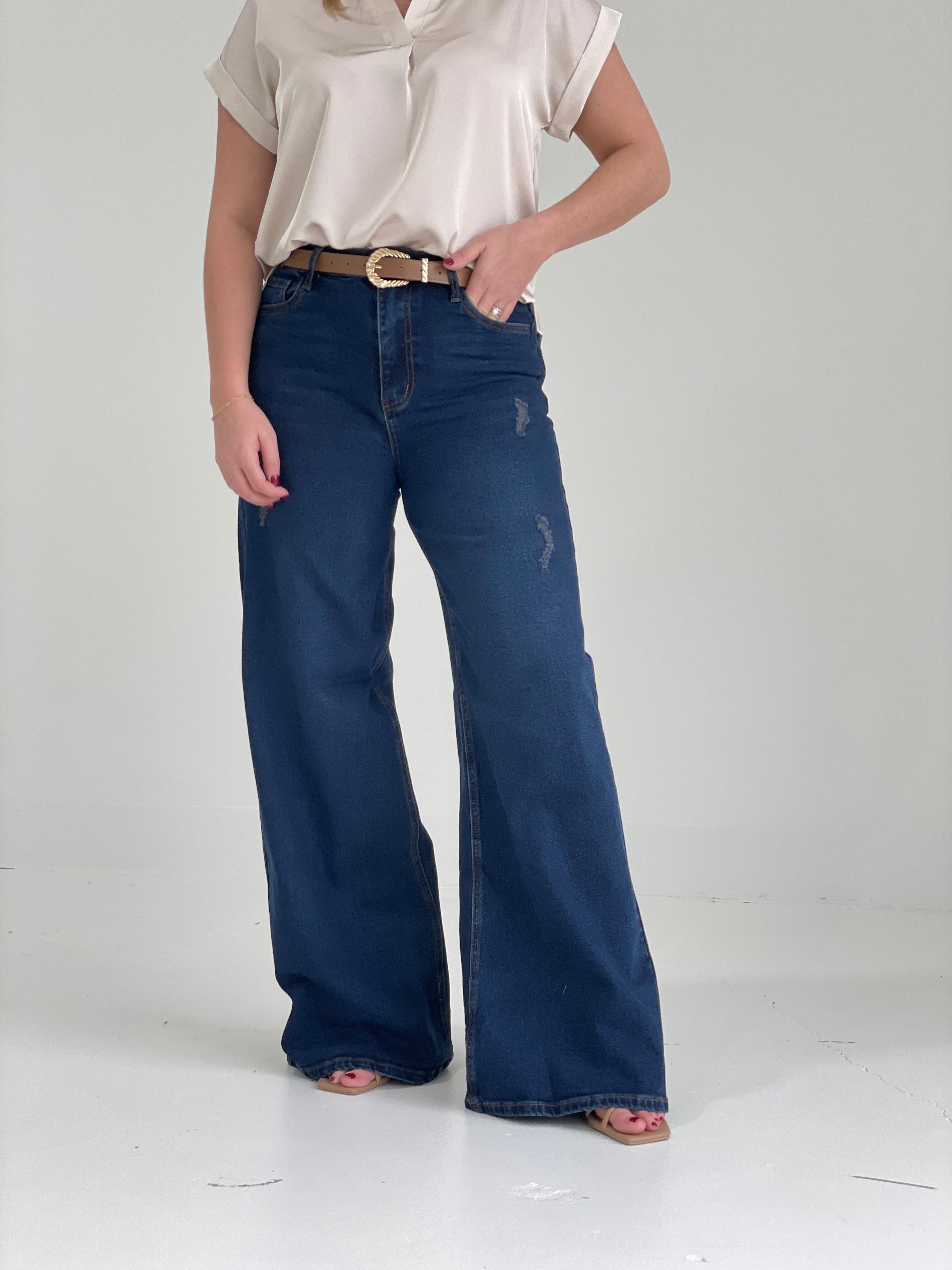 Extra Mile Wide Leg Jeans