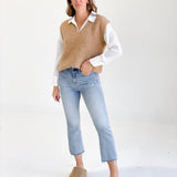 Shaggy Sweater Vest - Taupe