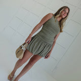 Everly Bubble Dress - Olive