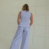 Lamar Peplum Set - Powder