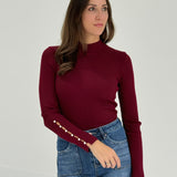 Maley Pearl Top - Oxblood sbs