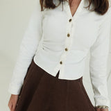 Indie Flared Mini Skirt - Brown