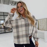 Bonfires Plaid Top - Brown Multi