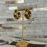 Mini Puff Hoops - Gold