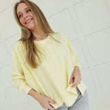 Casual In Pastel Pullover - Butter Yellow