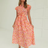 Fresh Stems Midi Dress
