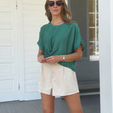 Franklin Front Knot Blouse