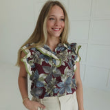 Vintage Lease Top - Wine