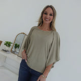 Glitz or Glam Top - Taupe