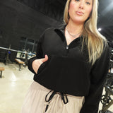 Run-Around Half Zip - Black