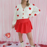 Are We Lovers Mini Skort - Red *VDAY