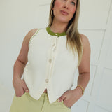 Chauncey Sleeveless Sweater - Cream