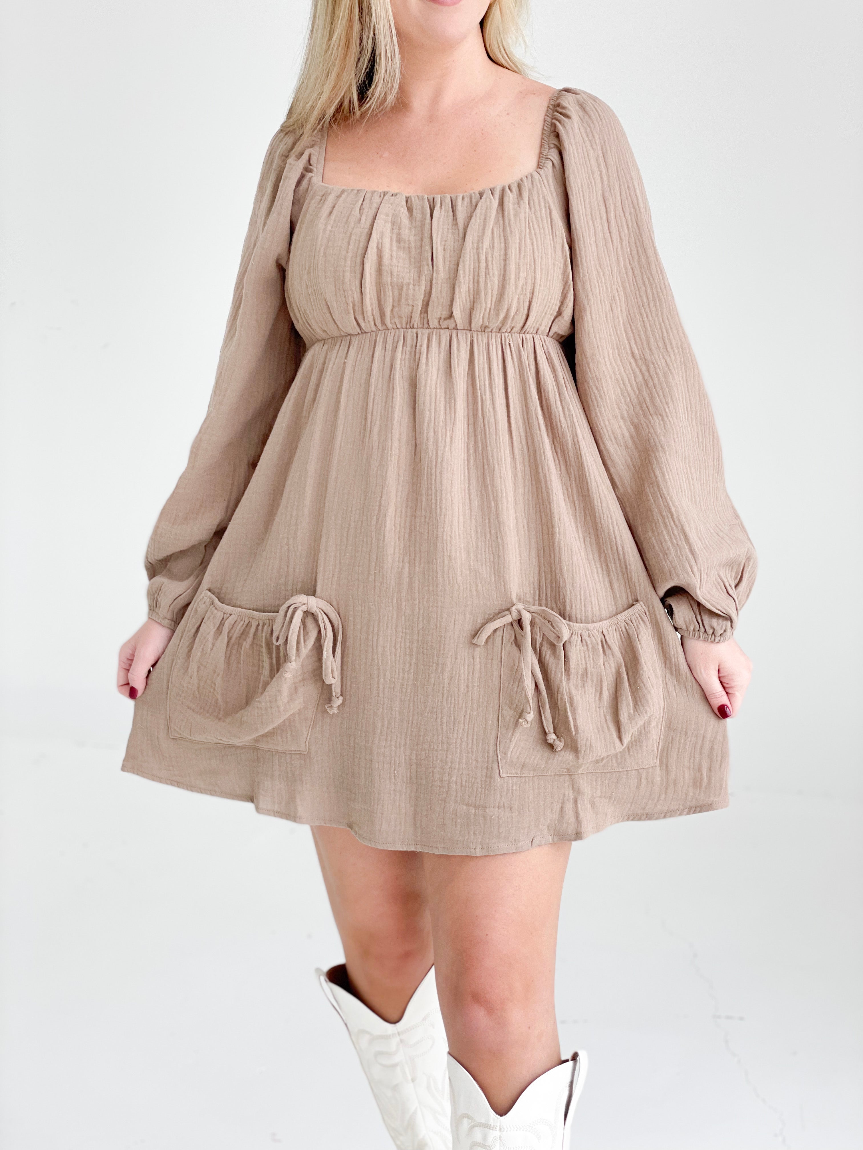 Last a Lifetime Dress - Taupe