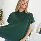Basic Boxy Sweater - Dk Green