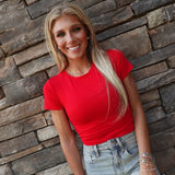 Me + My Crew Neck Top - Red