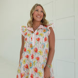 Blissful In Spring Dress - Blush