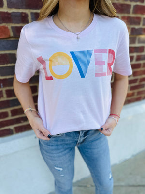 Lover Graphic Tee - Pink