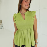 Flutter Me Top - Lime