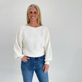 Classical Ribbed Sweater - Ivory