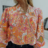Cora Paisley Top - Orange