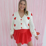 Are We Lovers Mini Skort - Red *VDAY