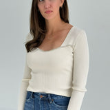 Dresden Rhinestone Top - Cream