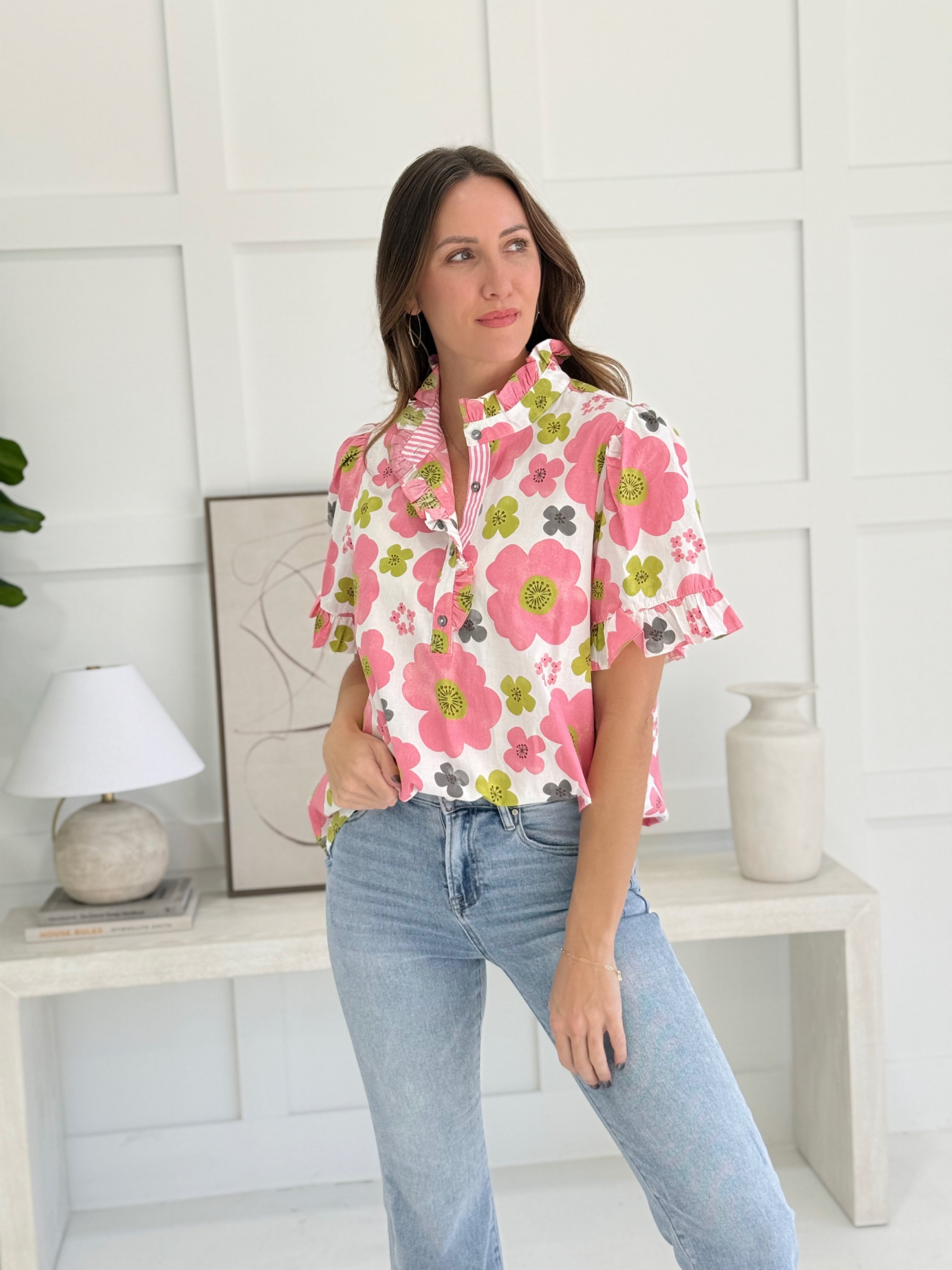 Dahlia Top - Pink