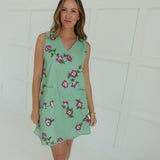 Vineyard Mini Dress - Green