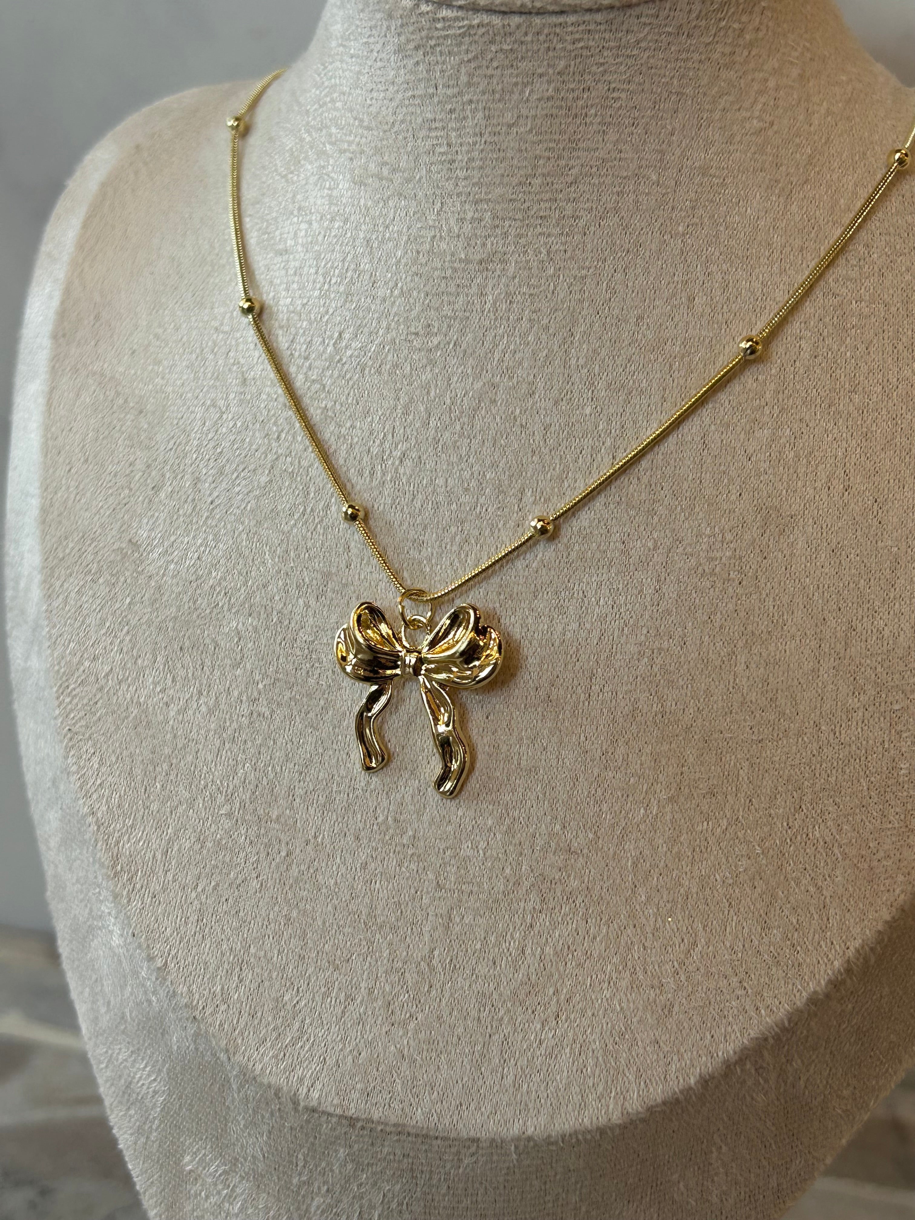 Bow Necklace - A