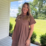 Peyton Mini Dress - Mocha