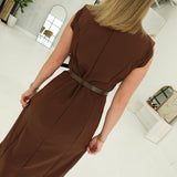 Intuition Blazer Vest - Chocolate