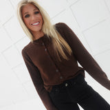 Neive Cardi Top - Brown