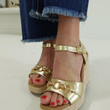 Claiborne Espadrille Wedge - Gold