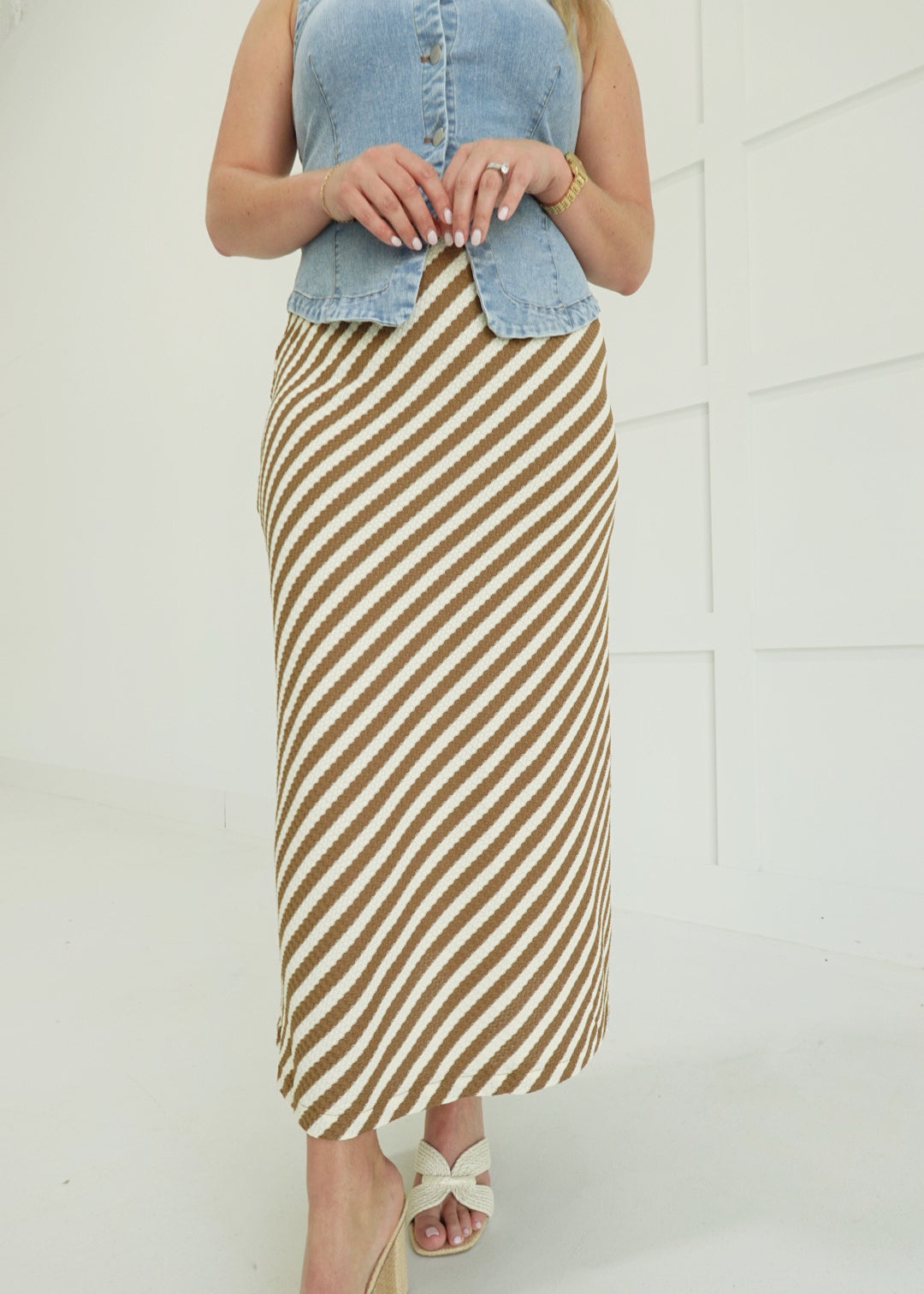 La Mer Cannes Striped Skirt
