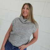 Calla Sweater Top - Gray